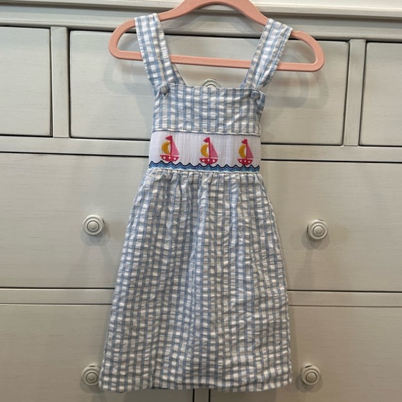 Southern Smocked Nautical Dress - Picture 4 of 9